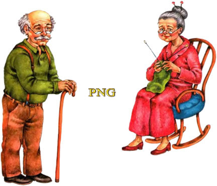 Old People Vector Clipart - Cli Part Aging People (500x382)