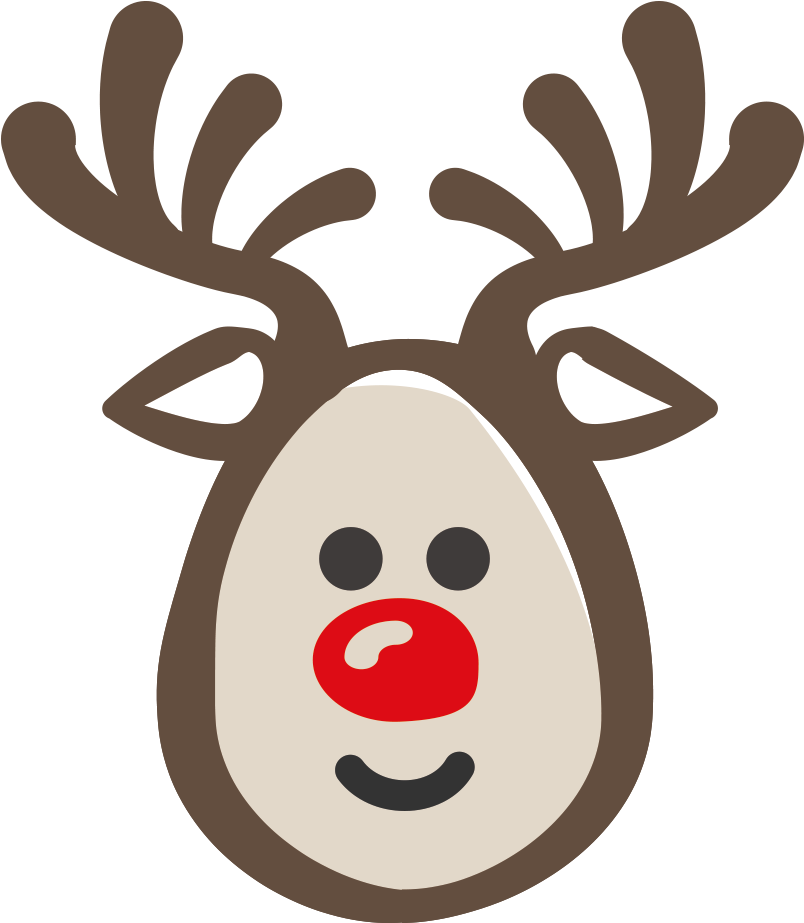 Reindeer Antler Snout Character Clip Art - Cartoon (1000x1000)