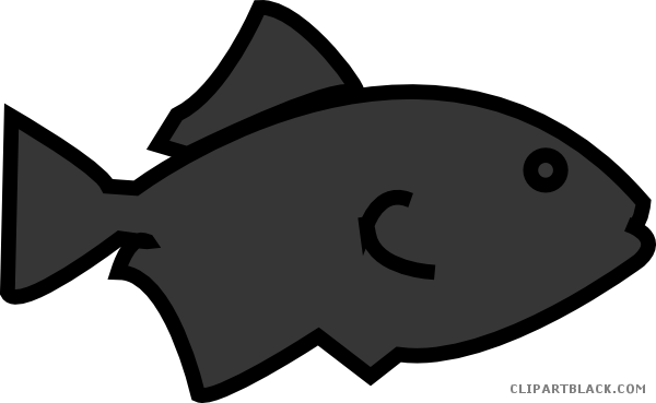 Awesome Fish Animal Free Black White Clipart Images - Clip Art (600x369)