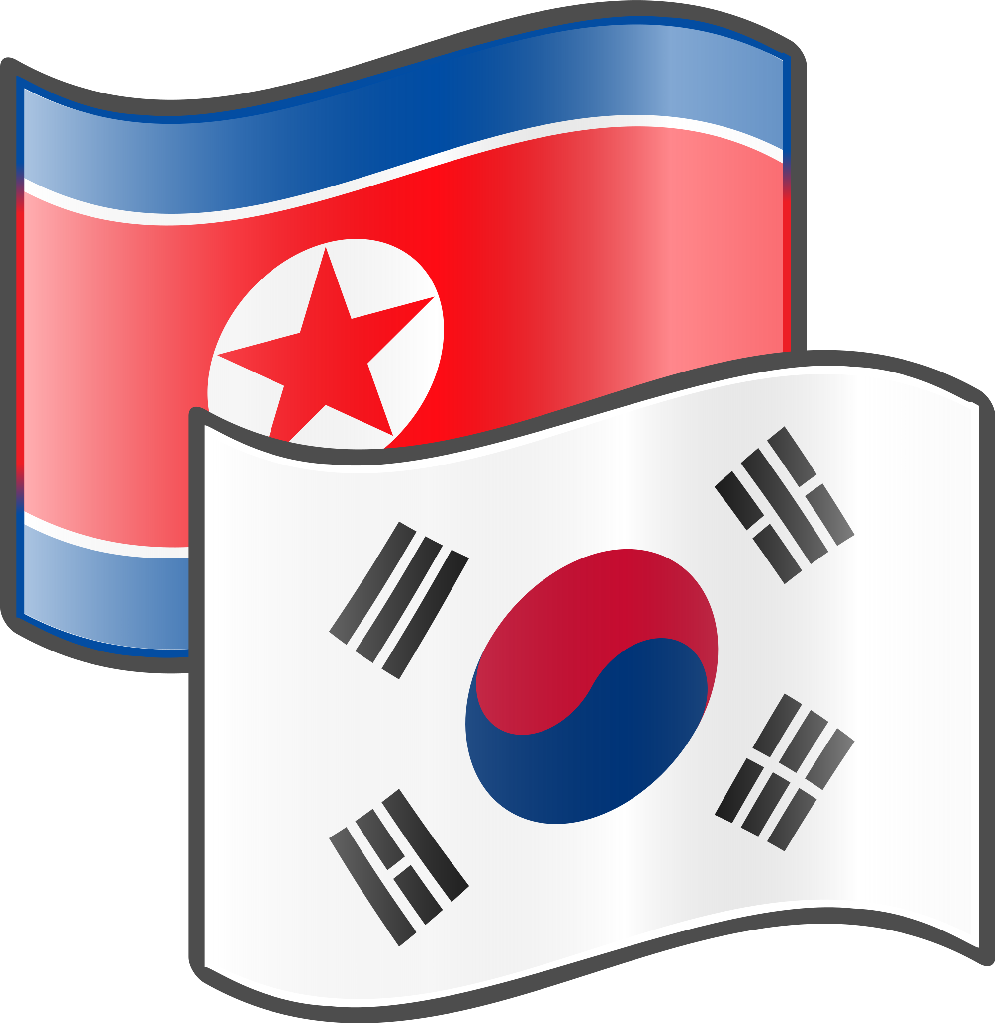 Open - North South Korea Flag (2000x2324)