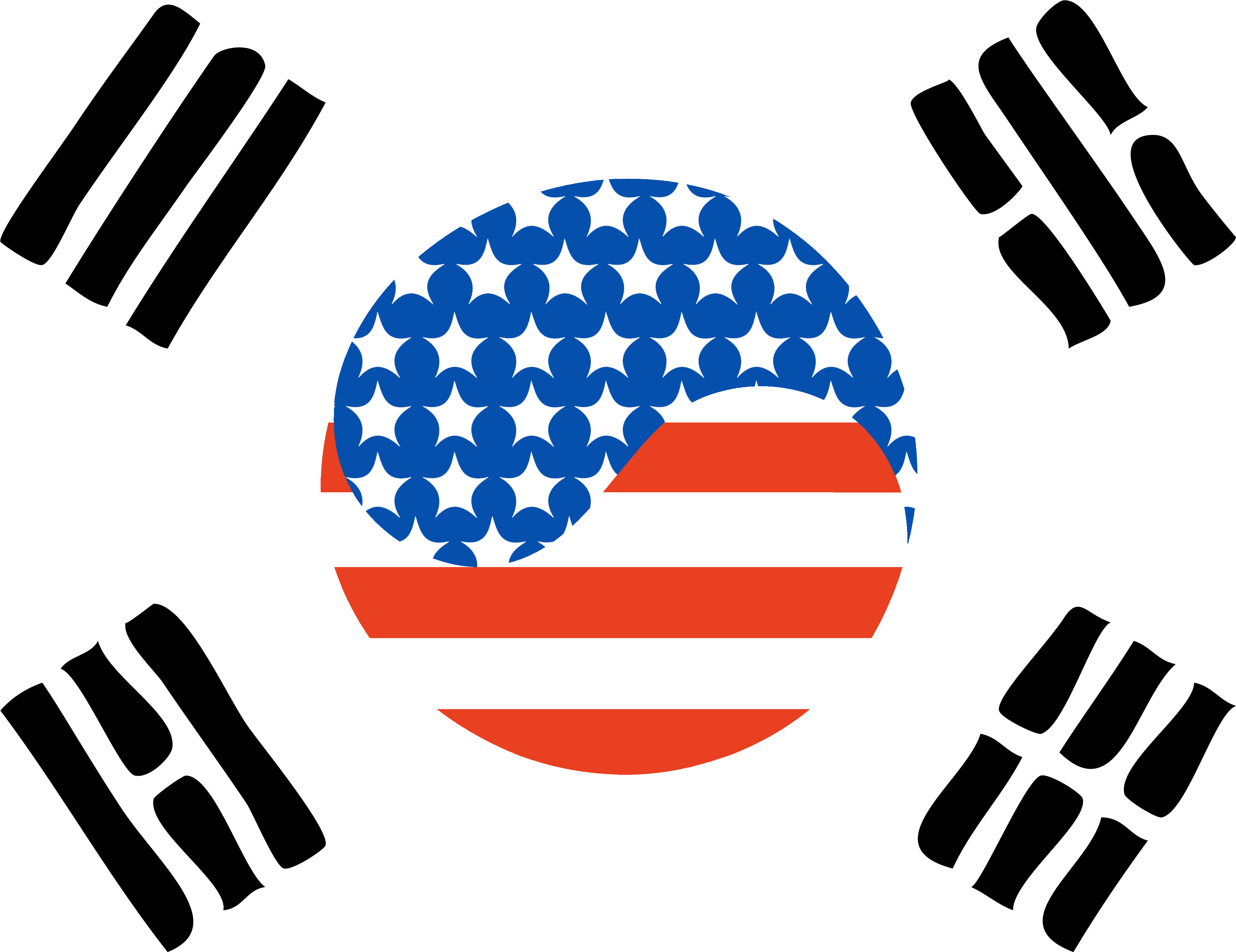 Korean American Flag By Chriswillar Korean American - South Korea And North Korea Flags (4000x3000)