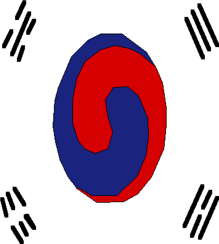 Korean Empire Flag - Bandera De Corea Del Sur (1000x1000)