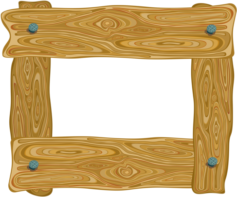 Wooden Frame * - Wood Frame Clipart (500x440)