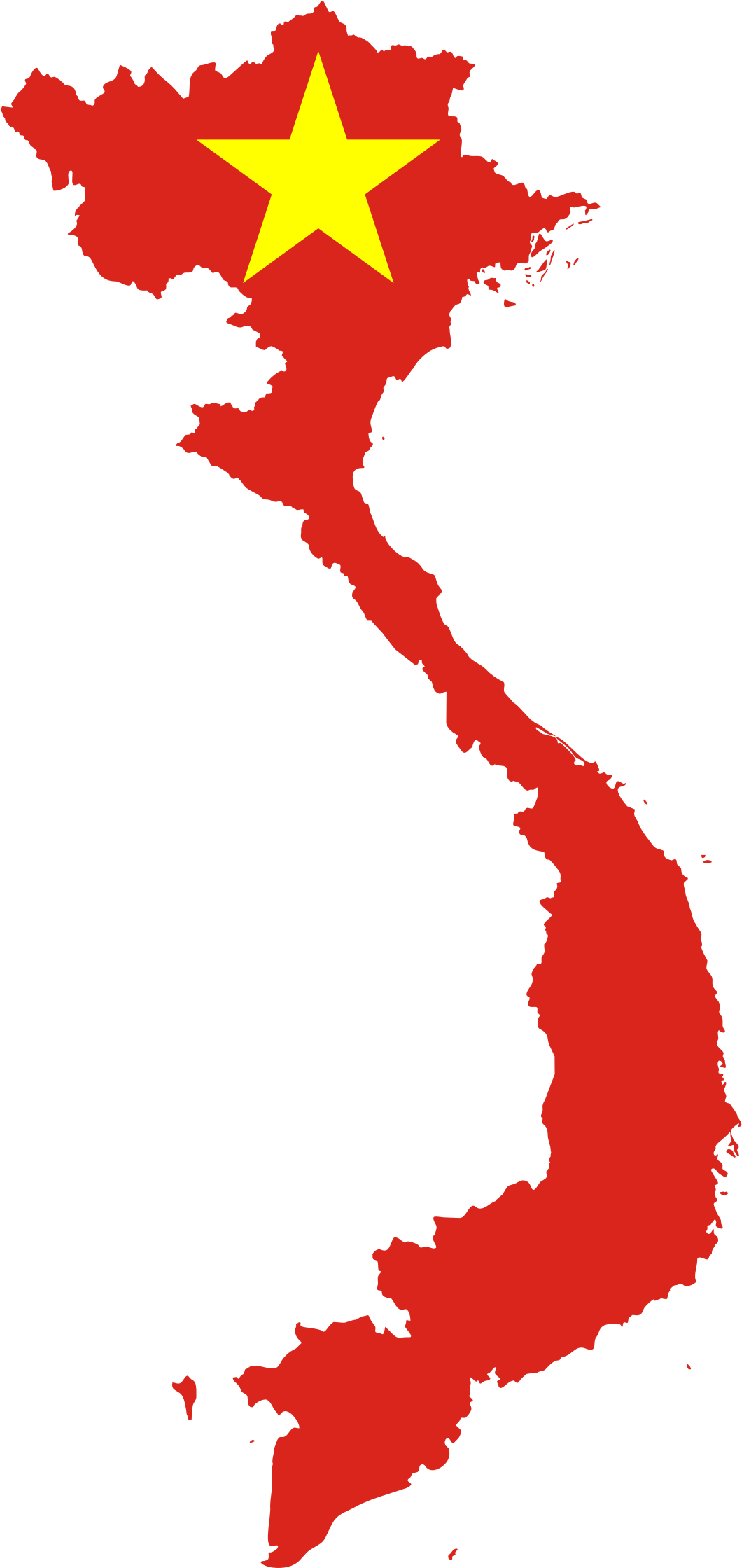 Vietnam Map Flag - Vietnam Map Flag (640x1280)