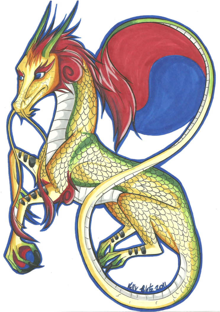 Korean Dragon By Fyresteed - Korean Dragon Transparent (757x1054)