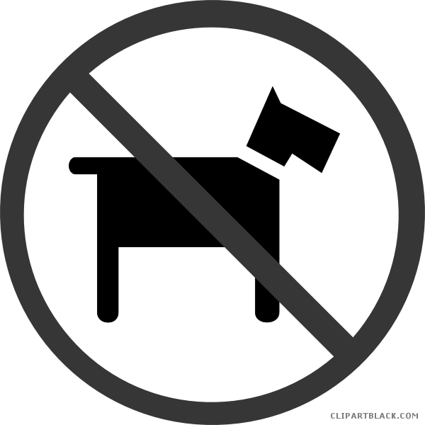 Dog Large Animal Free Black White Clipart Images Clipartblack - Dogs Sign (600x600)