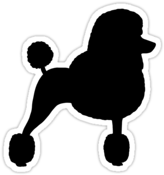 Standard Poodle Silhouette - Poodle Silhouette (375x360)