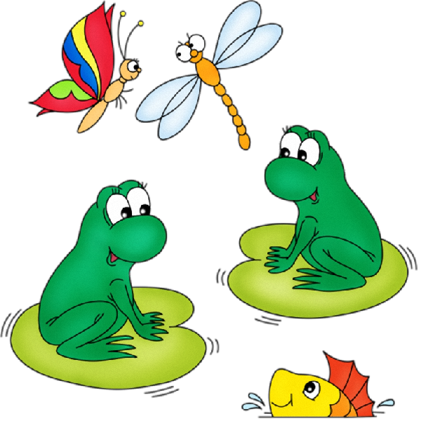 Funny Frog Cartoon Animal Clip Art Images - Cartoon Frogs On Lily Pads (600x600)