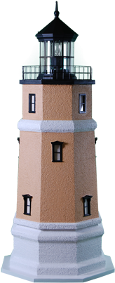 Split Rock Lawn Lighthouse - 5 Foot Split Rock Deluxe Stucco Lighthouse (299x450)