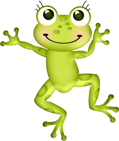 Green Frog Clipart Girly - Leaping Frog Clip Art (657x800)
