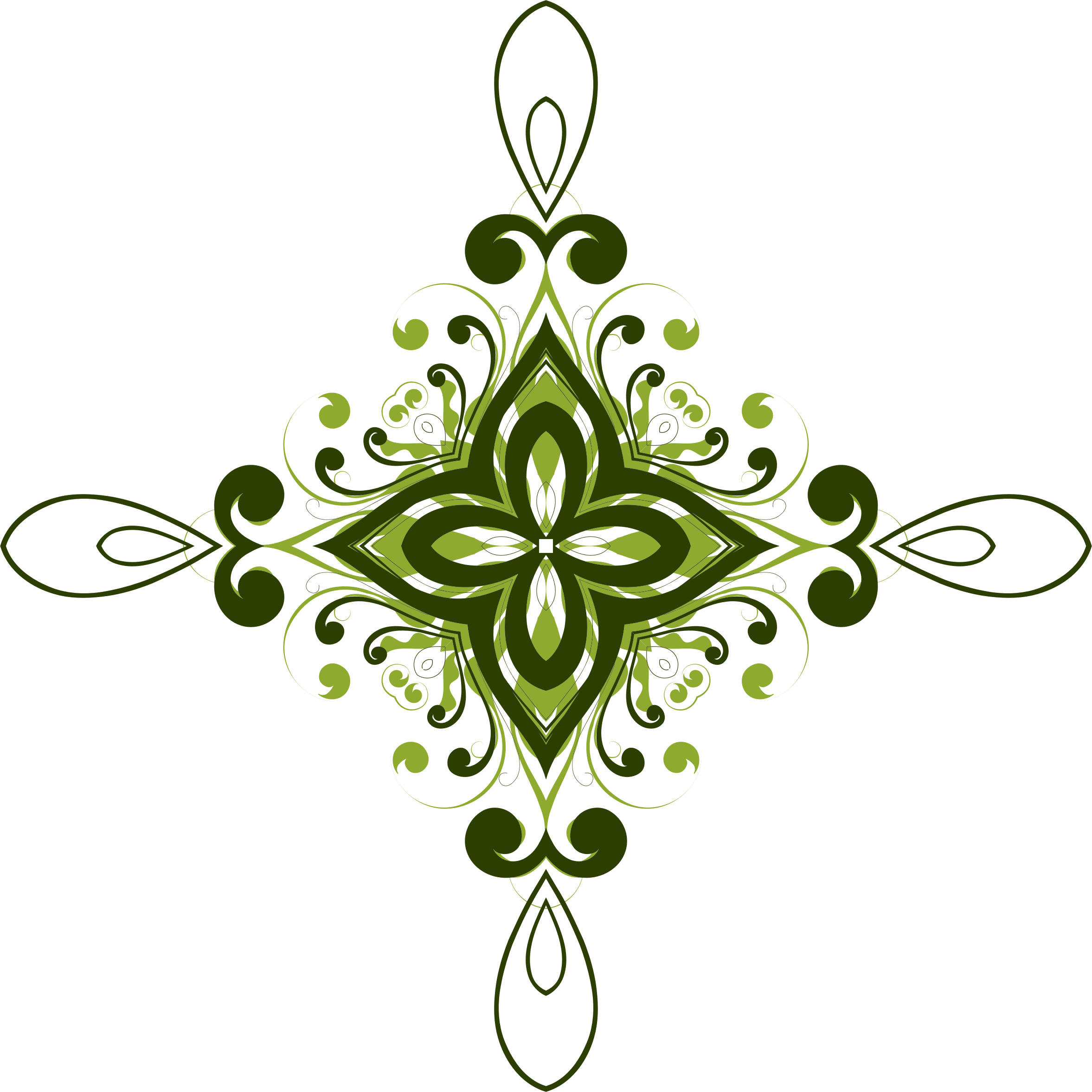 Clipart Flourish Flower Design 5 Oslkgb Clipart - Clipart Flourish Flower Design 5 Oslkgb Clipart (2354x2354)