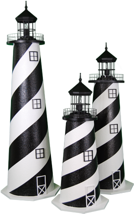 5 Foot Cape Hatteras E-line Stucco Lighthouse (299x450)