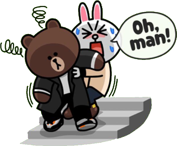 Brown And Cony In 'my Love From The Stars' - Brown And Cony Drunk (640x531)