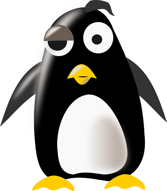 Drunk Tux - Penguin Clip Art (558x640)