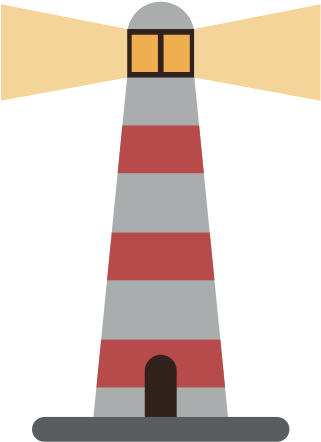 Lit Lighthouse Icon Image - Vector Graphics (550x550)