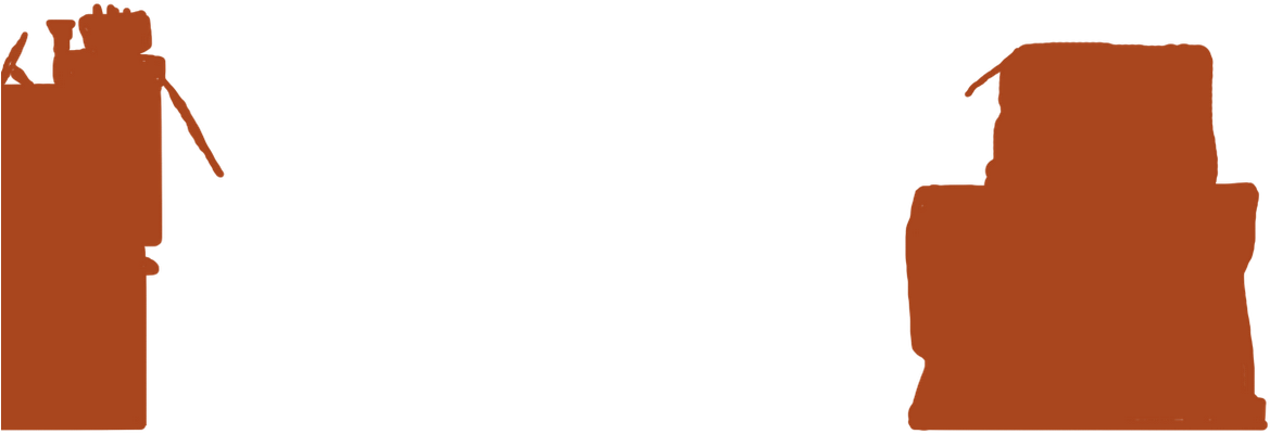 Junk Pile Silhouettes, Color Contrast - Illustration (1600x1236)