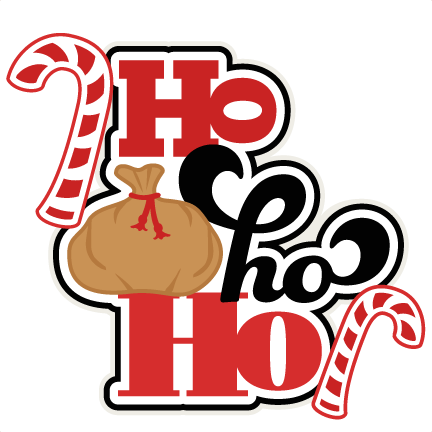 Ho Ho Ho Svg Scrapbook Title Shapes Christmas Cut Outs - Christmas Ho Ho Ho Png (432x432)