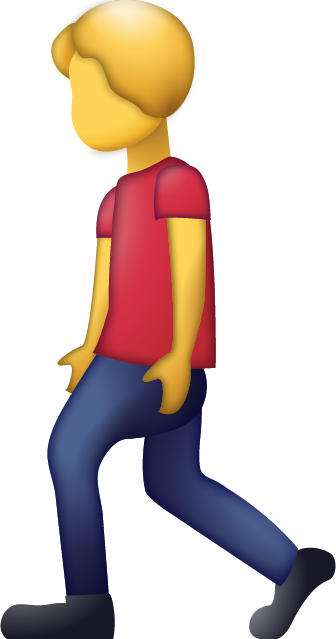 Download Man Walking Emoji Icon - Iphone (336x639)