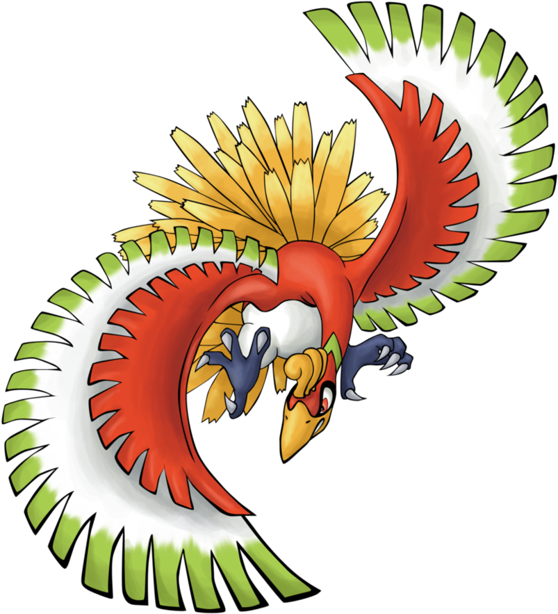 Ho Oh, The Sacred Bird By Reika World - Pokemon Ho Oh Transparent (865x923)