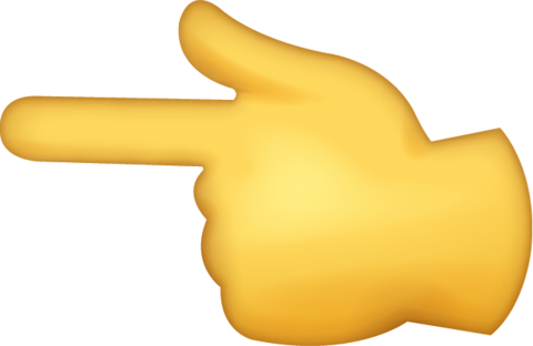 Left Pointing Backhand Index Iphone Emoji Jpg - Transparent Background Finger Point Emoji Png (480x312)