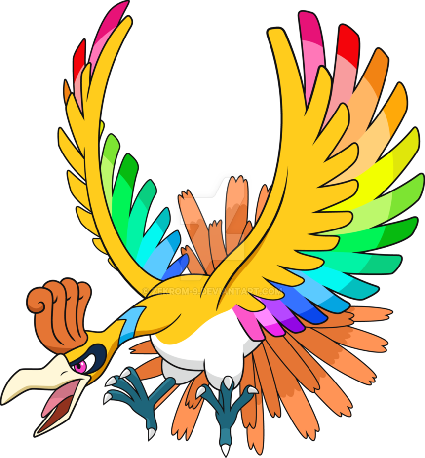 Purity Ho Oh By Zekrom 9 - Pokemon Rainbow Ho Oh (861x928)