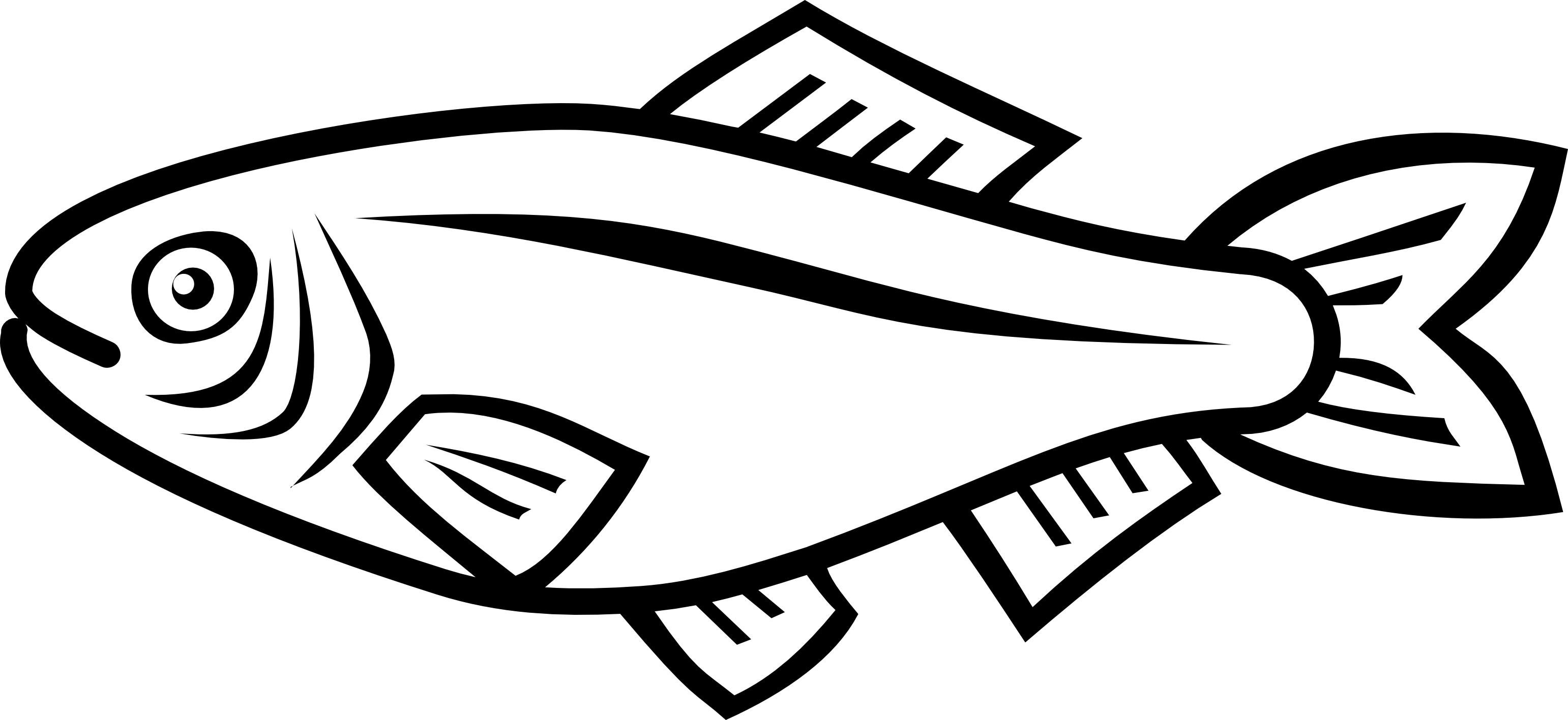 Simple Fish Vector By Nico-e On Deviantart - Fish Vector (3083x1417)