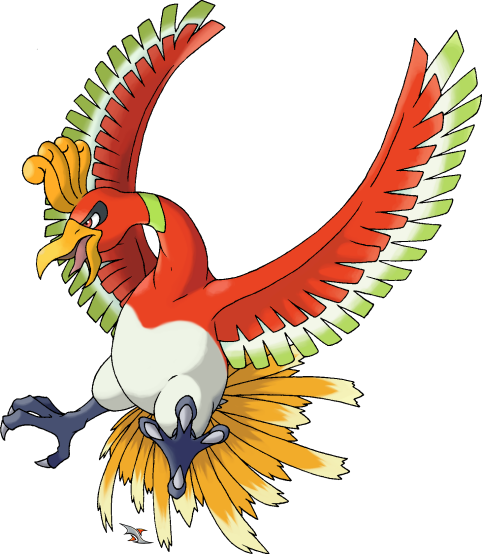 2 By Xous54 - Pokemon Legendaire Ho Oh (482x554)