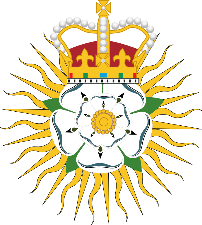 York Herald Badge - Yorkshire Rose Framed Tile (690x768)