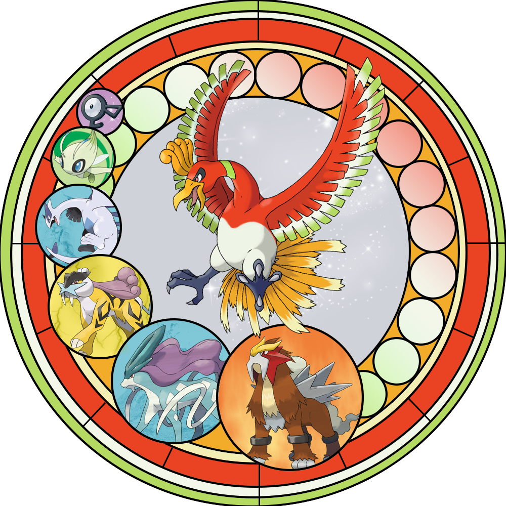 Discordeddustcloud Ho-oh Stained Glass By Discordeddustcloud - Stained Glass (1000x1000)