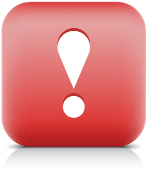 Exclamation Point Web Button Color Internet Icon White - Exclamtion Point Icon Png (393x399)