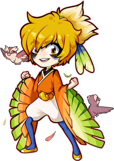 Kronos Dressed Up As Ho-oh For Pokimono's Year Of The - Ho-oh (500x685)
