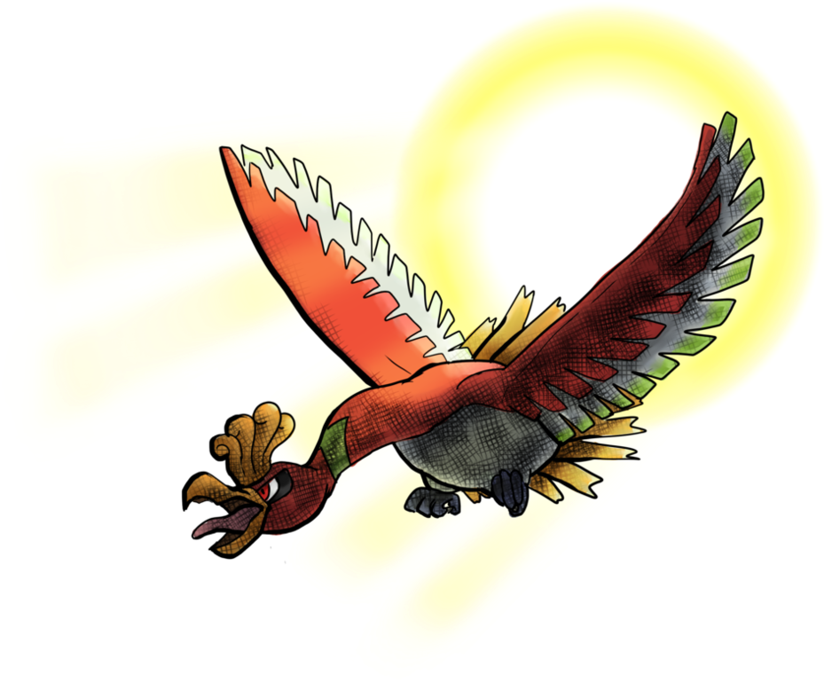 Ho-oh Sunny Day By Yggdrassal - Painting (1008x792)