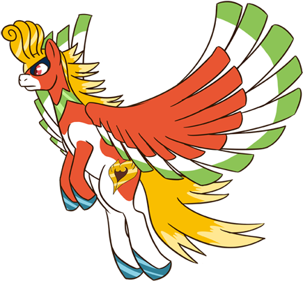 Johto Legendary Pony Ho-oh By Otakugal15 - My Little Pony Pokemon (450x426)