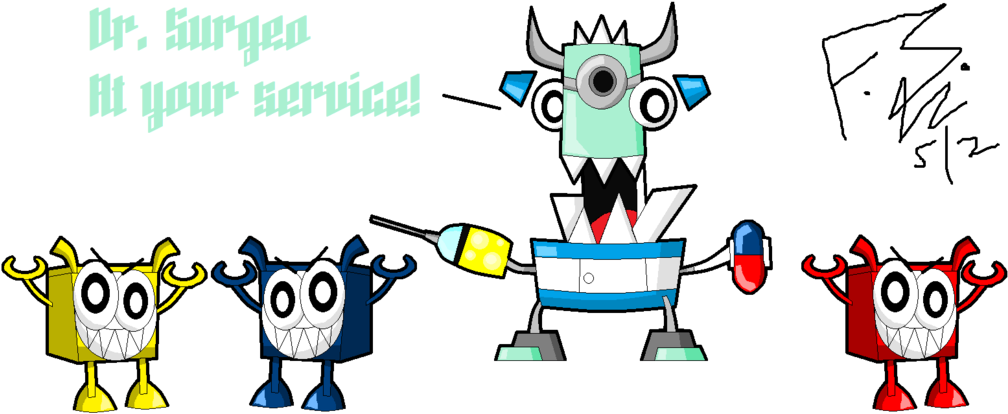 Surgeo And 3 Virus Nixels By Flainstorm - Mixels Surgeo (1024x446)