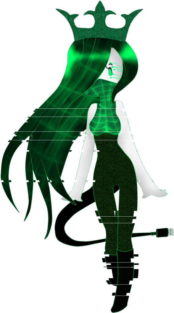 [custom Virus Princess By Hordeofcharacters - Black And White Crown (739x1082)