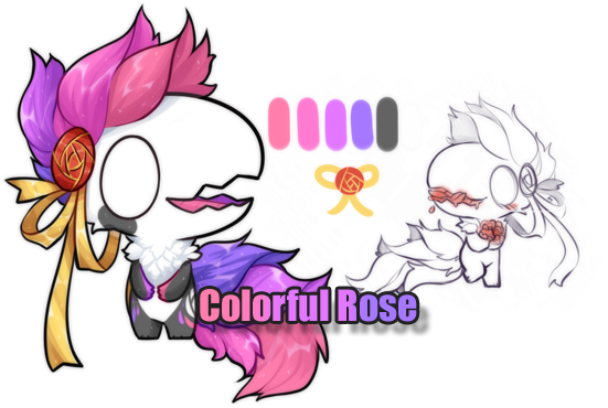 Colorful Rose Virus Auction - Cartoon (551x370)