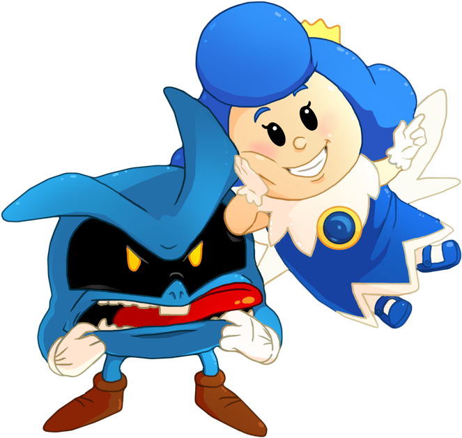 Blue Virus And Princess By Drzime - Cartoon (800x746)