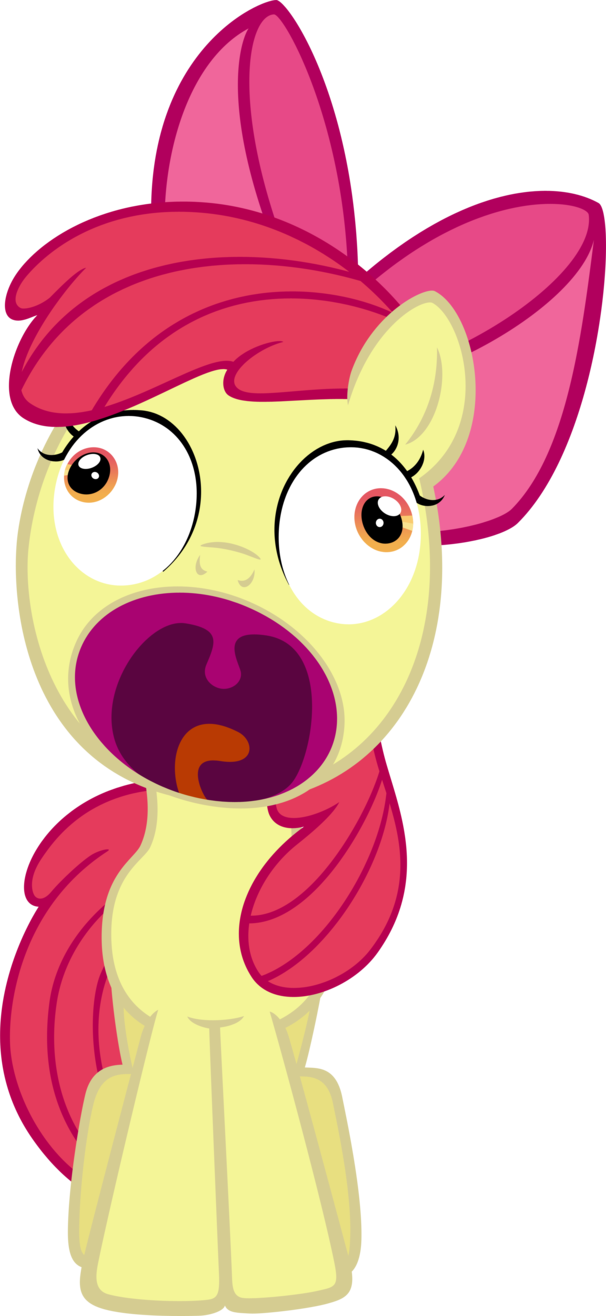 Apple Bloom Derelle By Moongazeponies - Screaming Apple Bloom Vector (606x1316)