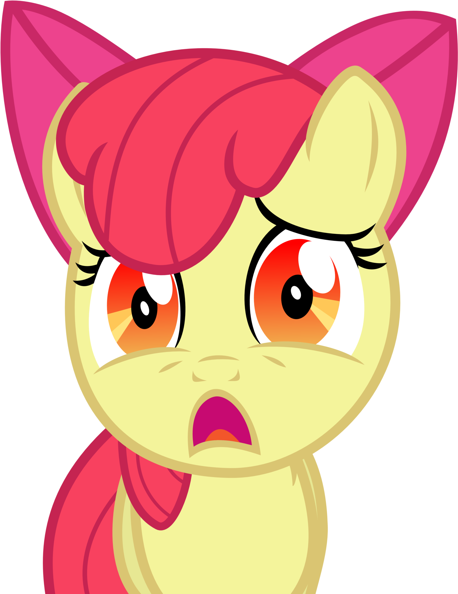 Apple Bloom Has Seen Some Things By The Smiling Pony - My Little Pony Apple Bloom Eye (1600x2047)