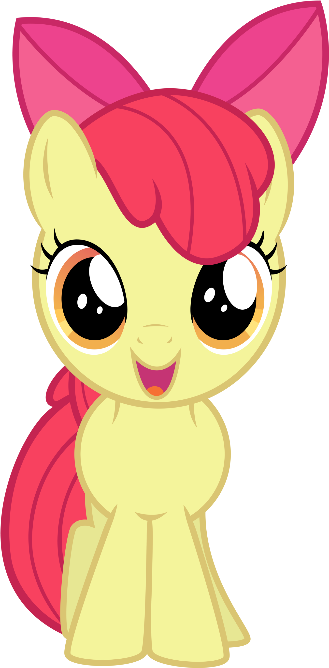 Excited Apple Bloom By Thatguy1945 Excited Apple Bloom - My Little Pony Apple Bloom (1600x2768)