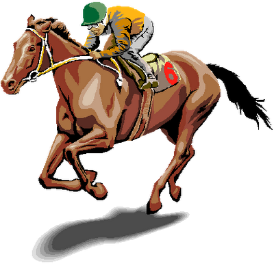 Amd Clipart Horse - Night At The Races (400x392)