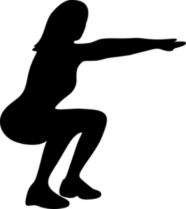 Squat Silhouette Png (381x429)