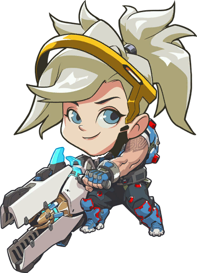Mercy Has Been Working Out - Overwatch Mercy Cute Spray (402x557)