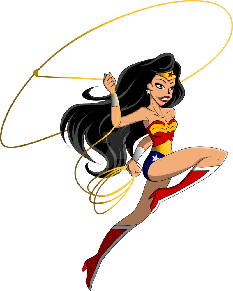 Wonder Woman Vector Art By Lvcillustrations - Wonder Woman Cartoon Vector (800x999)