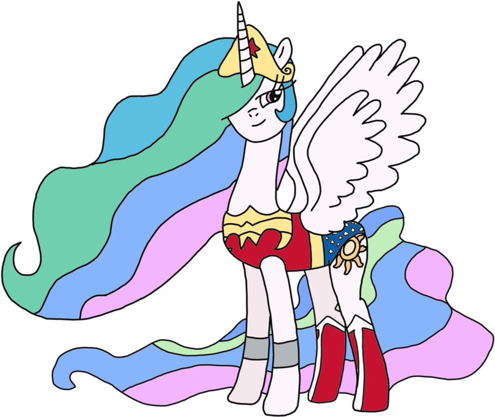 Celestia Is Wonder Womare By Supahdonarudo - Illustration (975x820)
