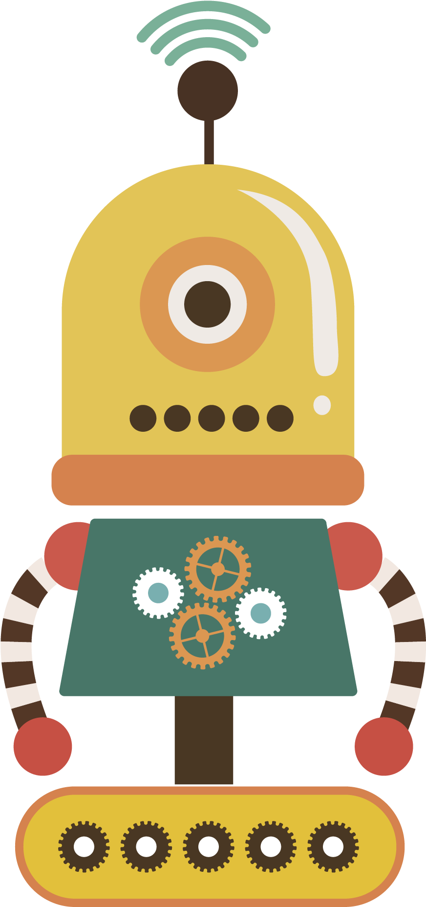 Robot Euclidean Vector Cartoon Illustration - Robot Illustration (2083x2083)