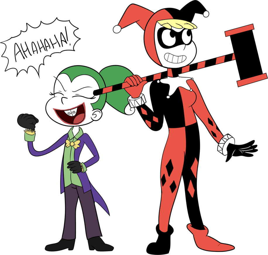 Joker And Quinn By Retroneb - Loud House Luan The Joker (916x873)