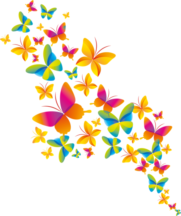 Butterfly Vector Background (600x717)