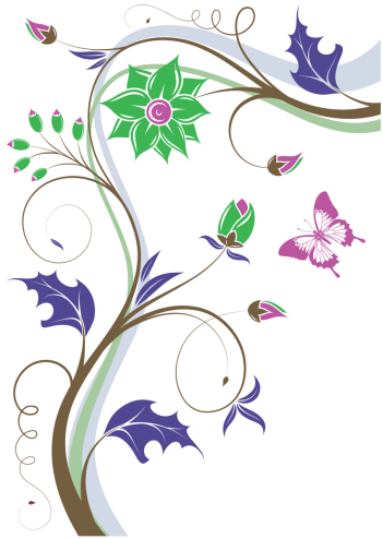 Borboleta E Botão - Illustration (500x499)