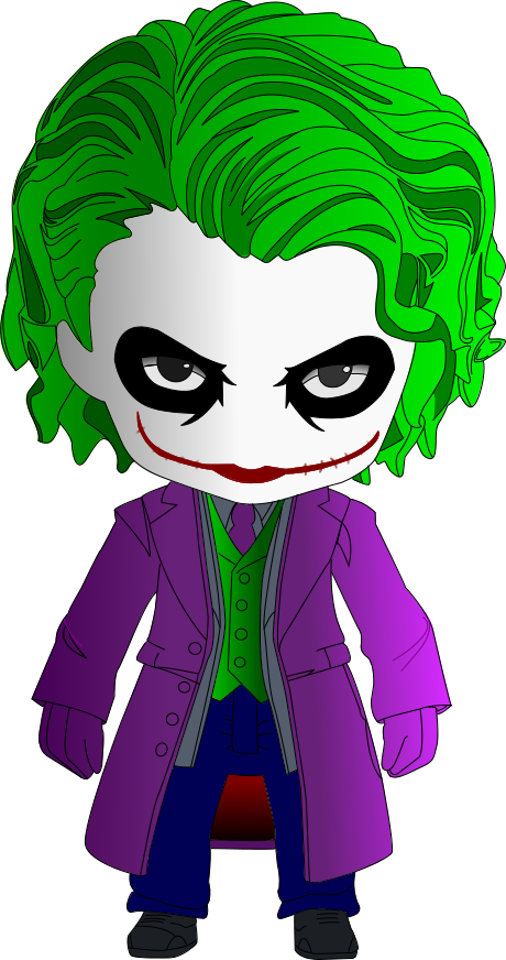 Chibi Joker By Invisibl3 - Heath Ledger Joker Chibi (460x872)